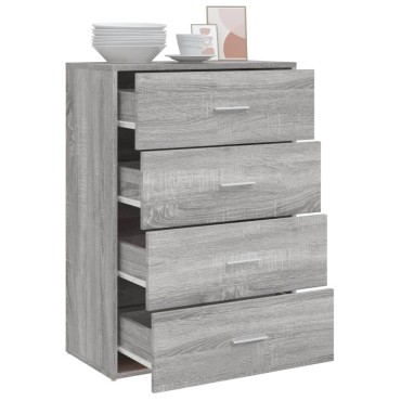 vidaXL Μπουφές Γκρι Sonoma 60x31x84cm από Επεξεργασμένο Ξύλο 1 τεμ.