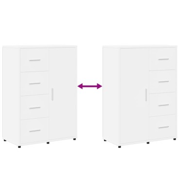 vidaXL Βοηθητικό Ντουλάπι Λευκό 60x31x84cm από Επεξεργασμένο Ξύλο 1 τεμ.