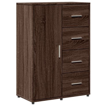 vidaXL Συρταριέρα Καφέ Δρυς 60x31x84cm από Επεξεργασμένο Ξύλο 1 τεμ.