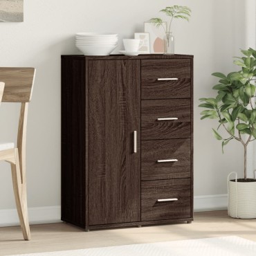 vidaXL Συρταριέρα Καφέ Δρυς 60x31x84cm από Επεξεργασμένο Ξύλο 1 τεμ.