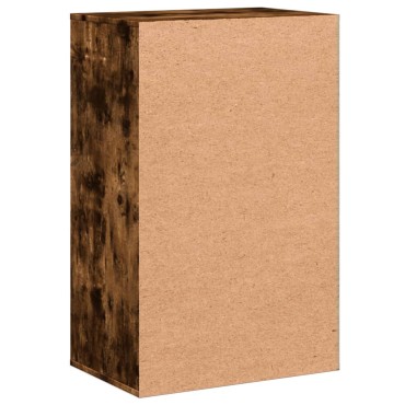 vidaXL Ραφιέρα με Ντουλάπια Καπνιστή Δρυς 56,5x39x90cm Επεξ. Ξύλο 1 τεμ.