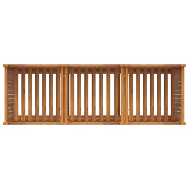 vidaXL Ζαρντινιέρα Κήπου με Επένδυση 150x50x75 εκ. Μασίφ Ξύλο Ακακίας