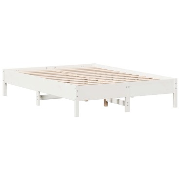 vidaXL Σκελετός Κρεβ. Χωρίς Στρώμα Λευκό 120x200cm Μασίφ Πεύκο 1 τεμ. - Μονό