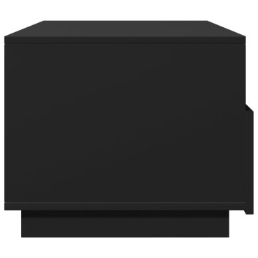 vidaXL Τραπεζάκι Σαλονιού με Φώτα LED Μαύρο 90x49x40cm 1 τεμ.