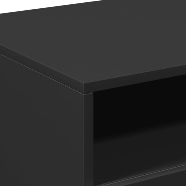 vidaXL Τραπεζάκι Σαλονιού με Φώτα LED Μαύρο 90x49x40cm 1 τεμ.