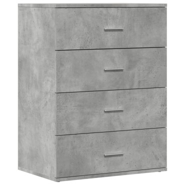 vidaXL Ντουλάπι Γκρι Σκυροδέματος 60x39x80cm Επεξεργασμένο Ξύλο 1 τεμ.