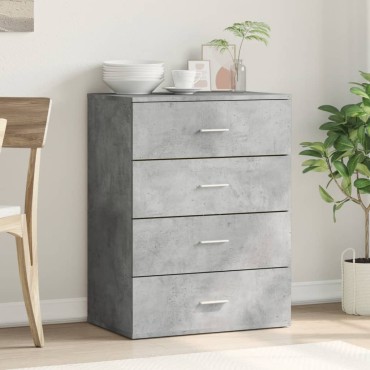 vidaXL Ντουλάπι Γκρι Σκυροδέματος 60x39x80cm Επεξεργασμένο Ξύλο 1 τεμ.