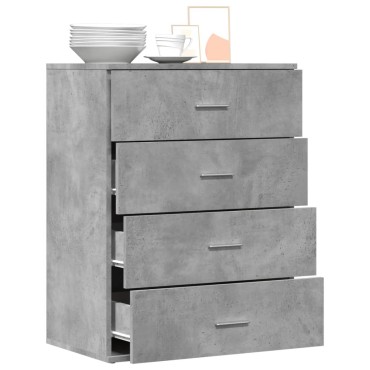 vidaXL Ντουλάπι Γκρι Σκυροδέματος 60x39x80cm Επεξεργασμένο Ξύλο 1 τεμ.