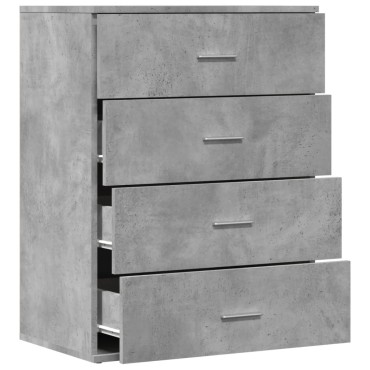 vidaXL Ντουλάπι Γκρι Σκυροδέματος 60x39x80cm Επεξεργασμένο Ξύλο 1 τεμ.