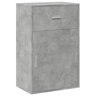 vidaXL Ραφιέρα με Ντουλάπια Γκρι Σκυροδέμ. 56,5x39x90cm Επεξ. Ξύλο 1 τεμ.