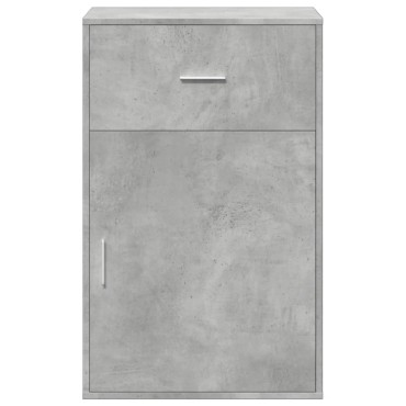vidaXL Ραφιέρα με Ντουλάπια Γκρι Σκυροδέμ. 56,5x39x90cm Επεξ. Ξύλο 1 τεμ.