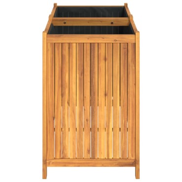 vidaXL Ζαρντινιέρα Κήπου με Επένδυση 100x50x75 εκ. Μασίφ Ξύλο Ακακίας