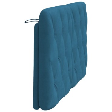 vidaXL Μαξιλάρι για Κεφαλάρι Μπλε Βελούδο 142x6x48cm 1 τεμ.