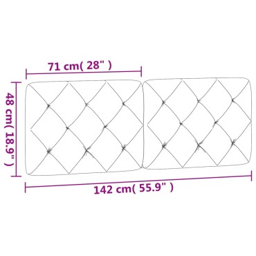 vidaXL Μαξιλάρι για Κεφαλάρι Μπλε Βελούδο 142x6x48cm 1 τεμ.