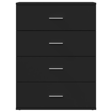vidaXL Συρταριέρα Μαύρη 60x39x80cm από Επεξεργασμένο Ξύλο 1 τεμ.