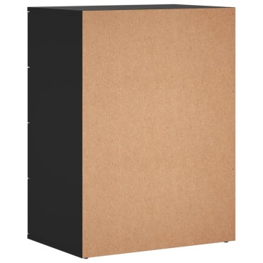 vidaXL Συρταριέρα Μαύρη 60x39x80cm από Επεξεργασμένο Ξύλο 1 τεμ.