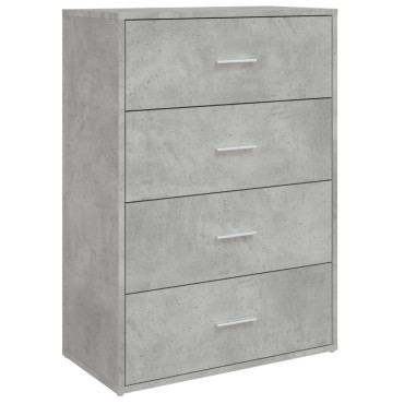 vidaXL Ντουλάπι Γκρι Σκυροδέματος 60x31x84cm Επεξεργασμένο Ξύλο 1 τεμ.