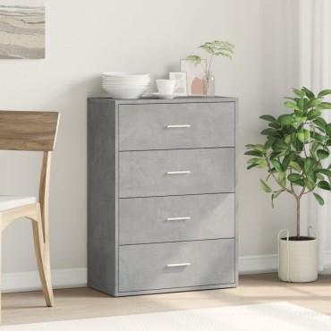 vidaXL Ντουλάπι Γκρι Σκυροδέματος 60x31x84cm Επεξεργασμένο Ξύλο 1 τεμ.