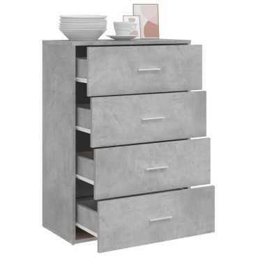 vidaXL Ντουλάπι Γκρι Σκυροδέματος 60x31x84cm Επεξεργασμένο Ξύλο 1 τεμ.