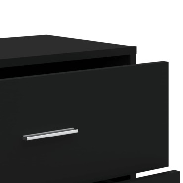 vidaXL Συρταριέρα Μαύρη 60x31x84cm από Επεξεργασμένο Ξύλο 1 τεμ.