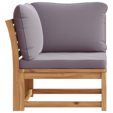vidaXL Καναπές Κήπου Γωνιακός Μαξιλάρια 73x73x65cm Μασίφ Ξύλο Ακακίας 1 τεμ.