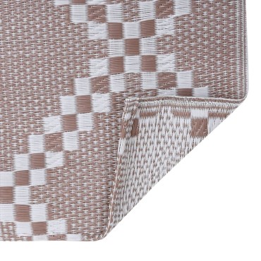 vidaXL Χαλί εξωτερικού χώρου ARAKIL καφέ 80x150 cm PP