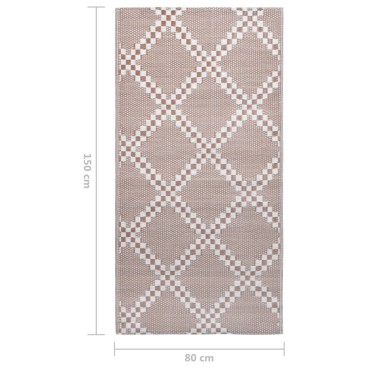 vidaXL Χαλί εξωτερικού χώρου ARAKIL καφέ 80x150 cm PP