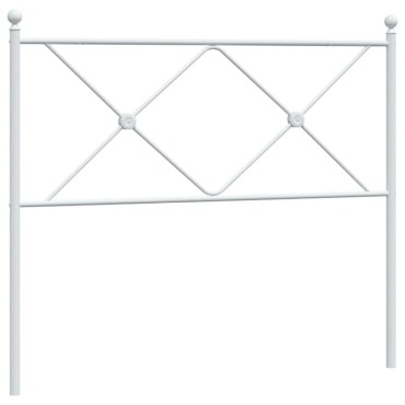 vidaXL Κεφαλάρι Λευκό Μεταλλικό 105x3x90,5cm 1 τεμ.