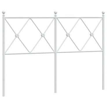 vidaXL Κεφαλάρι Λευκό Μεταλλικό 125x3x90,5cm 1 τεμ.