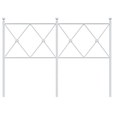vidaXL Κεφαλάρι Λευκό Μεταλλικό 125x3x90,5cm 1 τεμ.