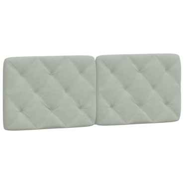 vidaXL Κρεβάτι με Στρώμα Ανοιχτό Γκρι 140x190 εκ. Βελούδινο