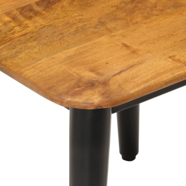 vidaXL Τραπεζάκι Σαλονιού 45x45x40cm Μασίφ Ξύλο Μάνγκο & Σίδηρος 1 τεμ.