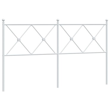 vidaXL Κεφαλάρι Λευκό Μεταλλικό 166x3x90,5cm 1 τεμ.