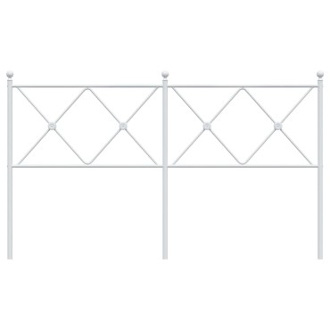 vidaXL Κεφαλάρι Λευκό Μεταλλικό 166x3x90,5cm 1 τεμ.