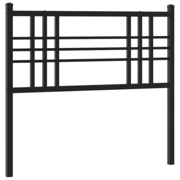vidaXL Κεφαλάρι Μαύρο Μεταλλικό 104,5x3x90cm 1 τεμ.