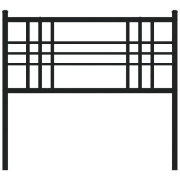 vidaXL Κεφαλάρι Μαύρο Μεταλλικό 104,5x3x90cm 1 τεμ.