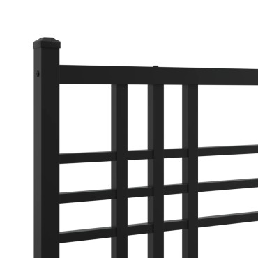 vidaXL Κεφαλάρι Μαύρο Μεταλλικό 104,5x3x90cm 1 τεμ.