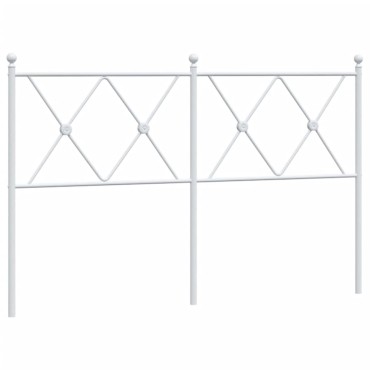 vidaXL Κεφαλάρι Λευκό Μεταλλικό 146x3x90,5cm 1 τεμ.