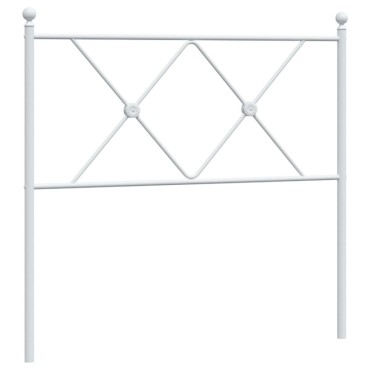 vidaXL Κεφαλάρι Λευκό Μεταλλικό 95x3x90,5cm 1 τεμ.