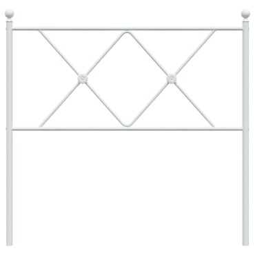 vidaXL Κεφαλάρι Λευκό Μεταλλικό 95x3x90,5cm 1 τεμ.