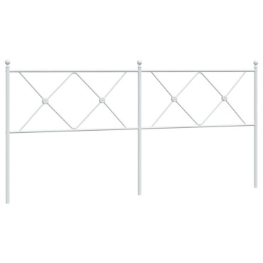 vidaXL Κεφαλάρι Λευκό Μεταλλικό 187x3x90,5cm 1 τεμ.