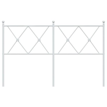 vidaXL Κεφαλάρι Λευκό Μεταλλικό 142x3x90,5cm 1 τεμ.