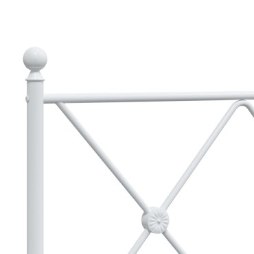 vidaXL Κεφαλάρι Λευκό Μεταλλικό 142x3x90,5cm 1 τεμ.