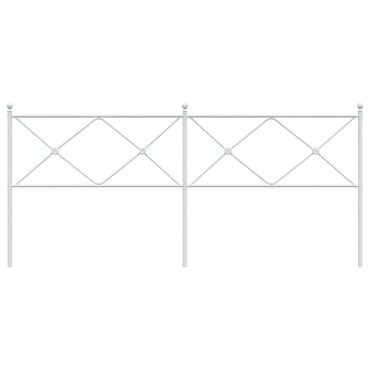 vidaXL Κεφαλάρι Λευκό Μεταλλικό 198x3x90,5cm 1 τεμ.