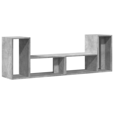 vidaXL Έπιπλα Τηλεόρασης 2 τεμ. Γκρι Σκυρ. 75x30x50cm Επεξεργ. Ξύλο