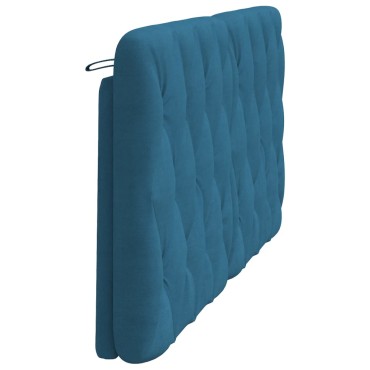 vidaXL Μαξιλάρι για Κεφαλάρι Μπλε Βελούδο 162x6x48cm 1 τεμ.