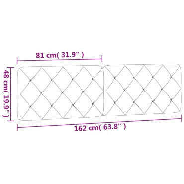 vidaXL Μαξιλάρι για Κεφαλάρι Μπλε Βελούδο 162x6x48cm 1 τεμ.
