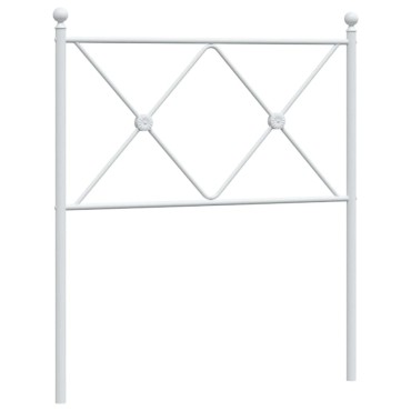 vidaXL Κεφαλάρι Λευκό Μεταλλικό 85x3x90,5cm 1 τεμ.