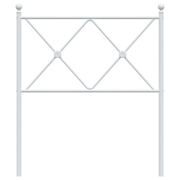 vidaXL Κεφαλάρι Λευκό Μεταλλικό 85x3x90,5cm 1 τεμ.