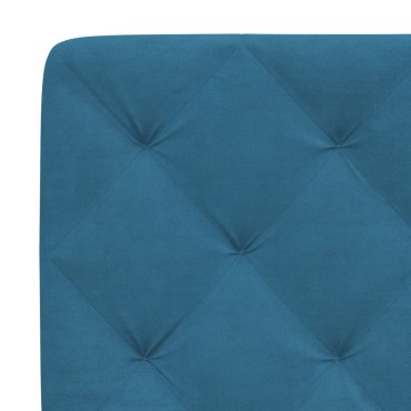 vidaXL Κρεβάτι με Στρώμα Μπλε 160 x 200 εκ. Βελούδινος